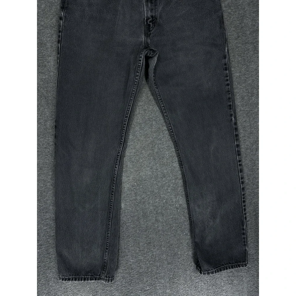 Levis 505 Regular Fit Jeans Mens 32x34 (fits 30x32) Black Denim Straight Leg Y2K